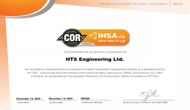 HTS Ontario Is COR™ Certified