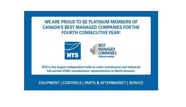 HTS Re-Qualified As Platinum Members Of Canada’s Best Managed Companies For The Fourth Consecutive Year