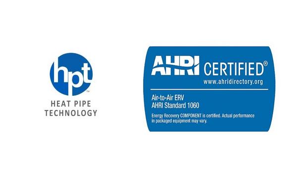 HPT Becomes AHRI-1060 Certifed, Air–To-Air Energy Recovery Standard