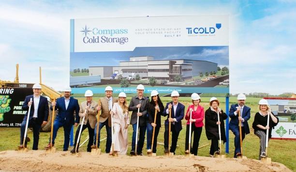 Compass Cold Storage Completes Their Groundbreaking Ceremony With Hard Hats And Construction Tools