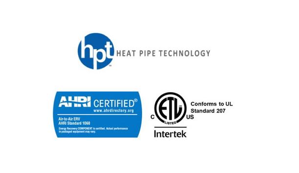 Heat Pipe Technology, Inc. Announces That The Company Has Attained ETL Certification Of Entire Product Line