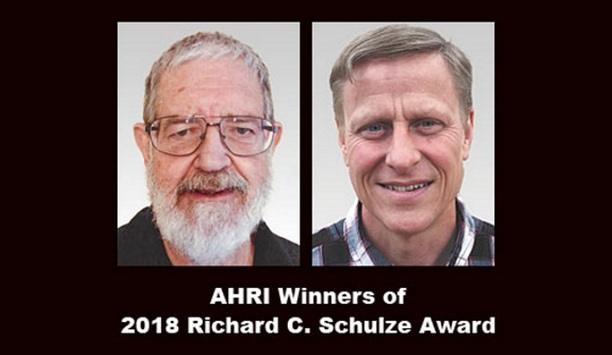 AHRI Honors Trane’s Darryl Denton And Stephen Lind With 2018 Richard C. Schulze Award