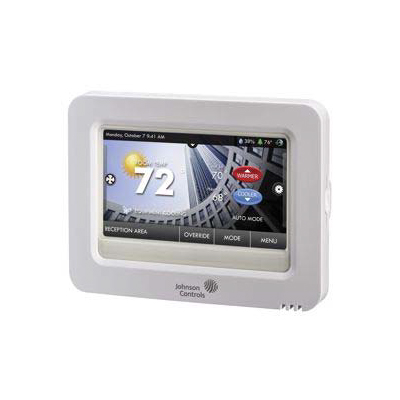 Johnson Controls T9100 High-Resolution Color Touch Screen Digital Room Thermostat With Integral Skyport™ Cloud Services Wi-Fi